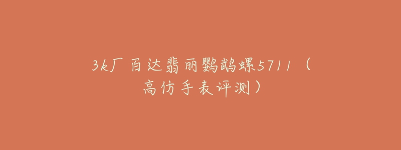 3k廠百達翡麗鸚鵡螺5711（高仿手表評測）