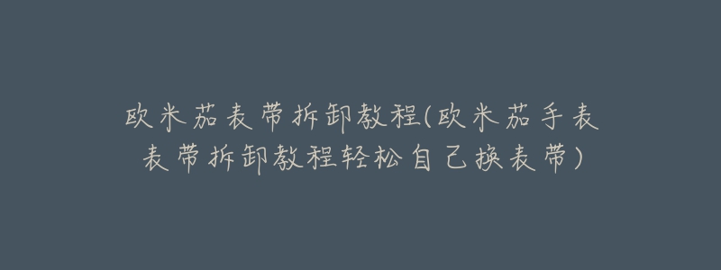 歐米茄表帶拆卸教程(歐米茄手表表帶拆卸教程輕松自己換表帶)