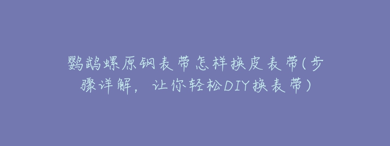 鸚鵡螺原鋼表帶怎樣換皮表帶(步驟詳解，讓你輕松DIY換表帶)