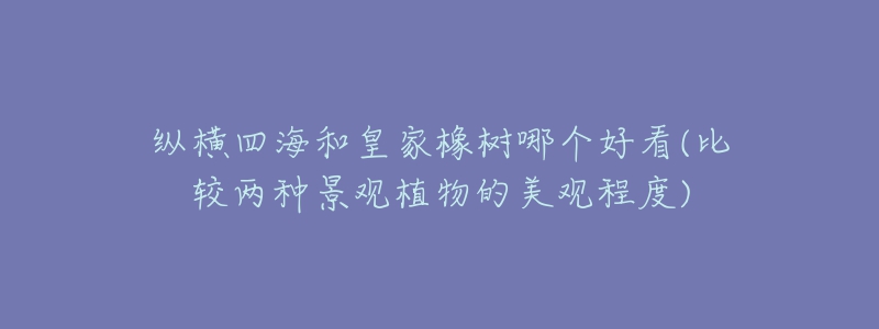 縱橫四海和皇家橡樹哪個好看(比較兩種景觀植物的美觀程度)