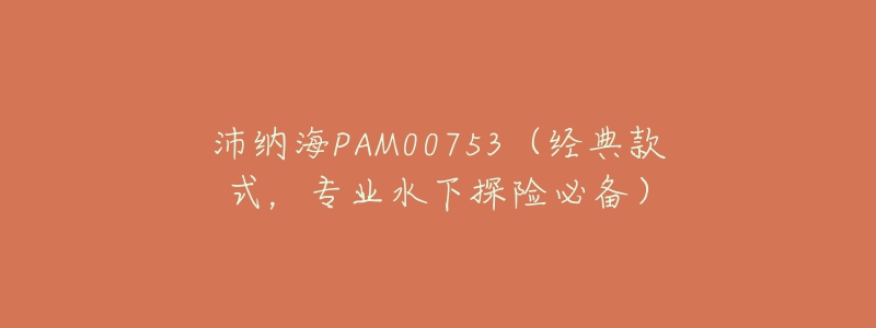 沛納海PAM00753（經(jīng)典款式，專業(yè)水下探險(xiǎn)必備）