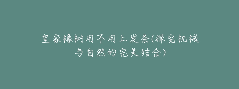 皇家橡樹用不用上發(fā)條(探究機械與自然的完美結(jié)合)