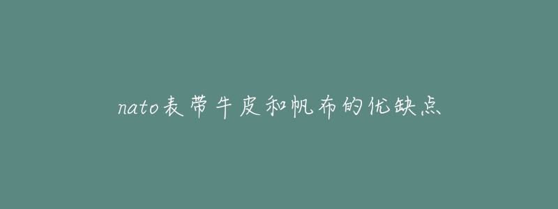 nato表帶牛皮和帆布的優(yōu)缺點(diǎn)