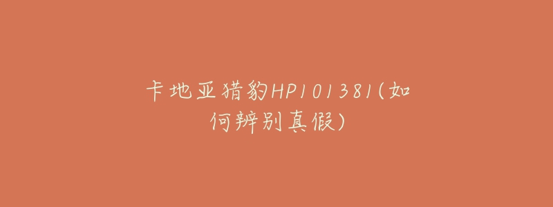 卡地亞獵豹HP101381(如何辨別真假)