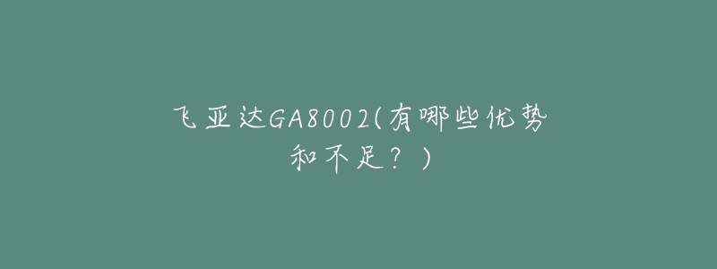 飛亞達(dá)GA8002(有哪些優(yōu)勢(shì)和不足？)