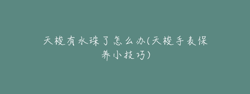 天梭有水珠了怎么辦(天梭手表保養(yǎng)小技巧)