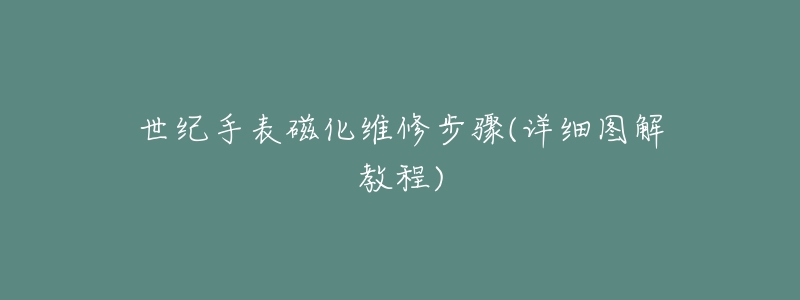 世紀(jì)手表磁化維修步驟(詳細(xì)圖解教程)