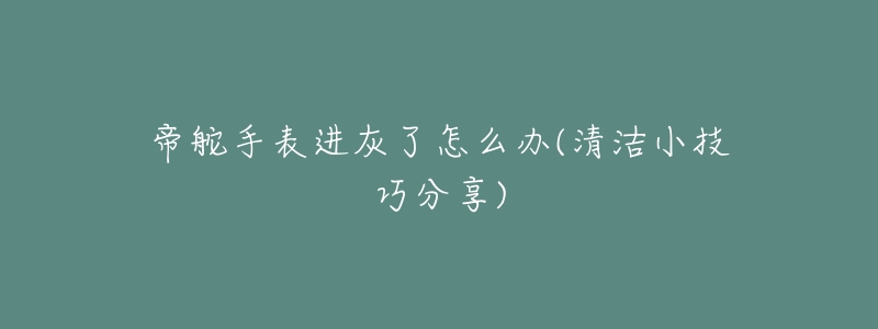 帝舵手表進(jìn)灰了怎么辦(清潔小技巧分享)