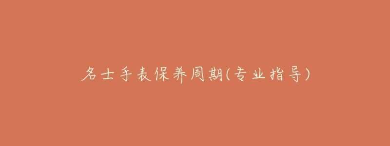 名士手表保養(yǎng)周期(專業(yè)指導(dǎo))