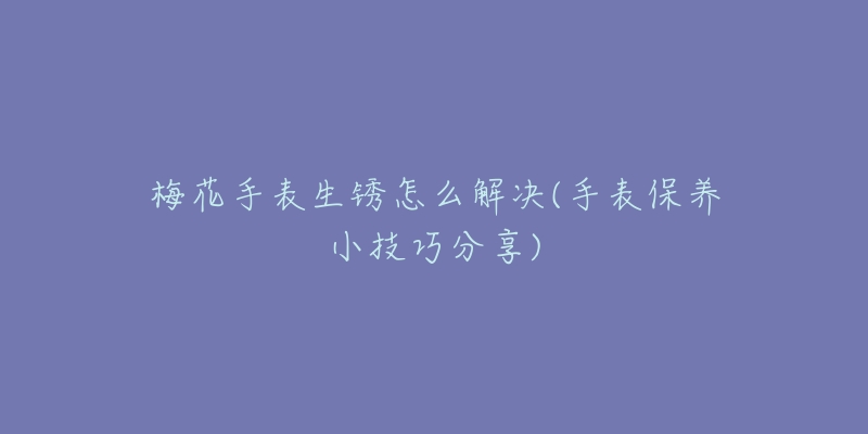 梅花手表生銹怎么解決(手表保養(yǎng)小技巧分享)