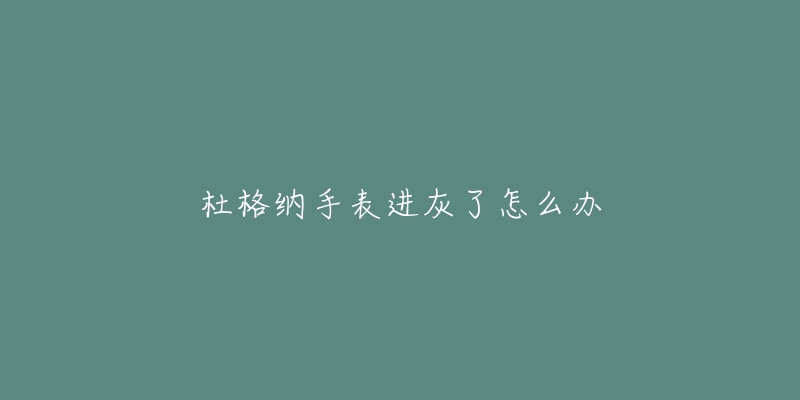 杜格納手表進灰了怎么辦