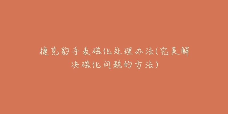 捷克豹手表磁化處理辦法(完美解決磁化問題的方法)