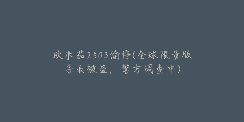 歐米茄2503偷停(全球限量版手表被盜，警方調查中)