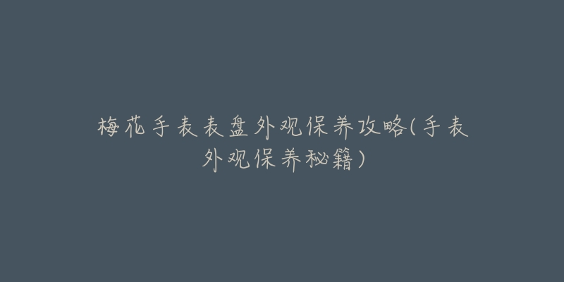 梅花手表表盤(pán)外觀保養(yǎng)攻略(手表外觀保養(yǎng)秘籍)