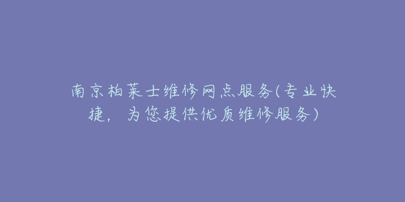 南京柏萊士維修網(wǎng)點服務(wù)(專業(yè)快捷，為您提供優(yōu)質(zhì)維修服務(wù))