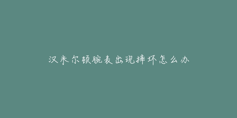 漢米爾頓腕表出現(xiàn)摔壞怎么辦