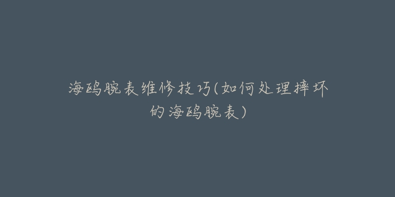 海鷗腕表維修技巧(如何處理摔壞的海鷗腕表)