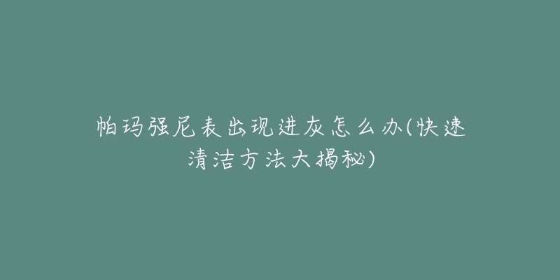 帕瑪強(qiáng)尼表出現(xiàn)進(jìn)灰怎么辦(快速清潔方法大揭秘)