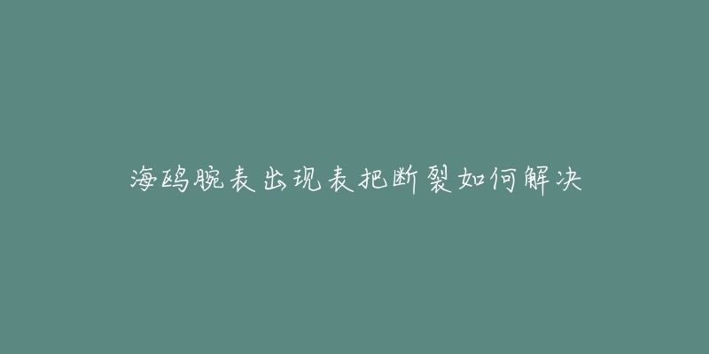 海鷗腕表出現(xiàn)表把斷裂如何解決