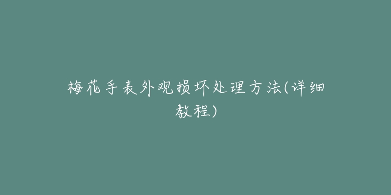 梅花手表外觀損壞處理方法(詳細(xì)教程)