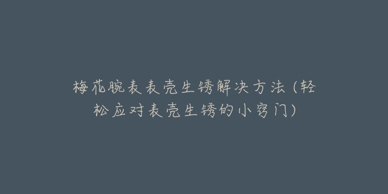 梅花腕表表殼生銹解決方法 (輕松應(yīng)對表殼生銹的小竅門)