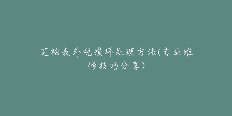 芝柏表外觀損壞處理方法(專業(yè)維修技巧分享)