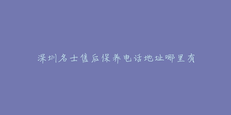 深圳名士售后保養(yǎng)電話地址哪里有