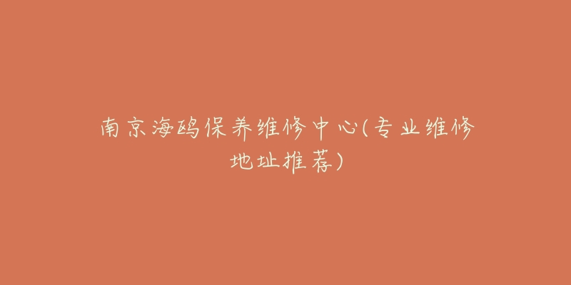 南京海鷗保養(yǎng)維修中心(專業(yè)維修地址推薦)