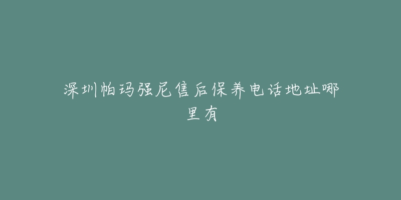 深圳帕瑪強尼售后保養(yǎng)電話地址哪里有