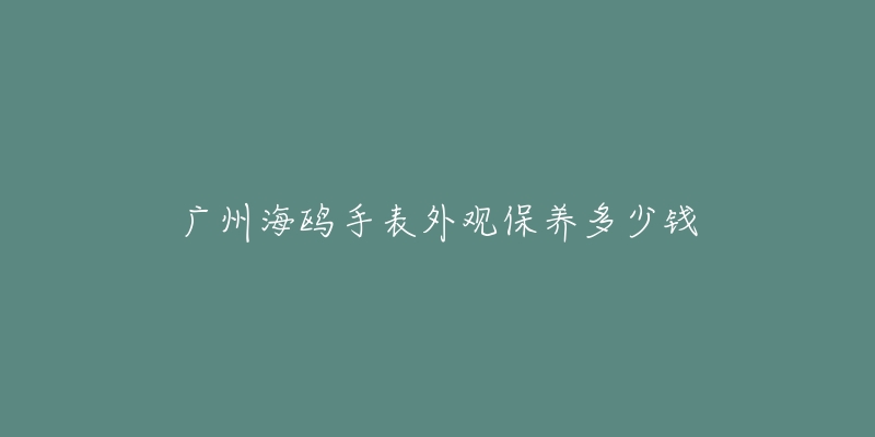 廣州海鷗手表外觀保養(yǎng)多少錢