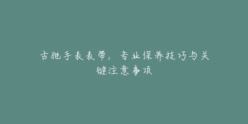 古馳手表表帶：專業(yè)保養(yǎng)技巧與關(guān)鍵注意事項